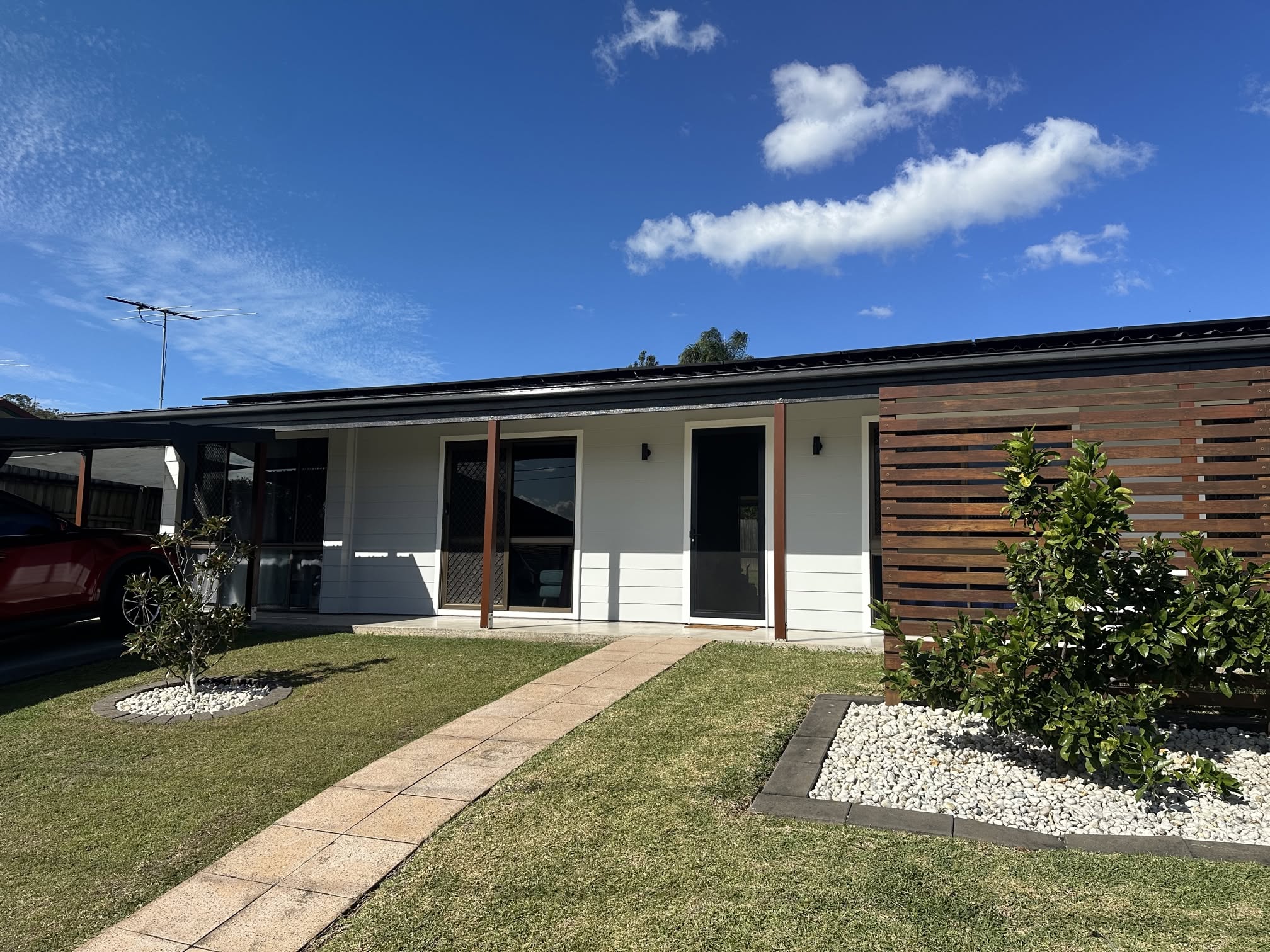 Completed exterior facade makeover by MainPro